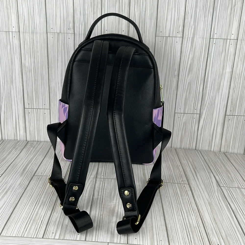 Loungefly Disney Villains Purple Flame Mini‎ Backpack Exclusive NWOT